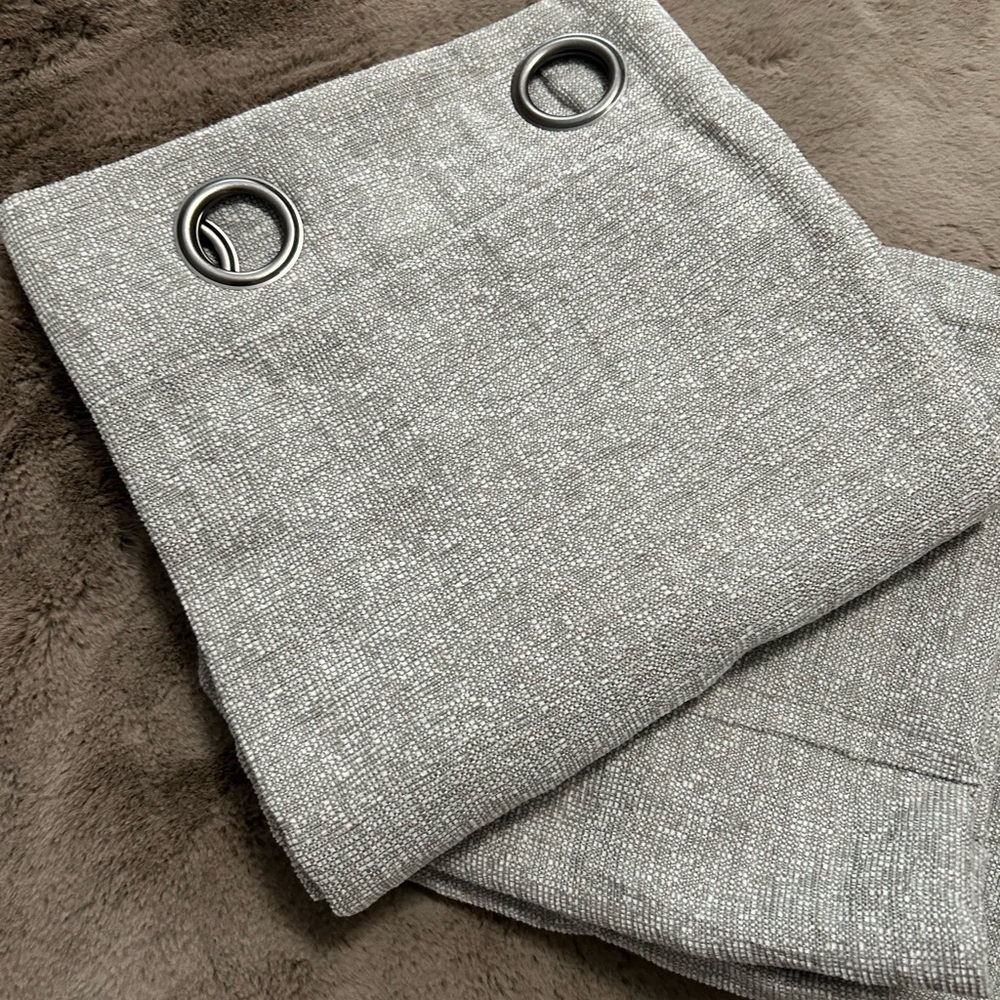 Cozy Gray Textured Curtains